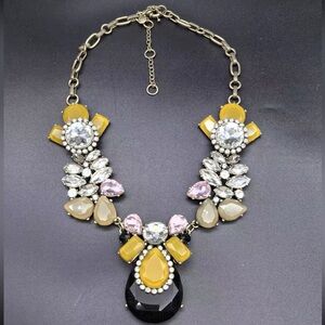 J.Crew Elegant Yellow and Black Statement Necklace